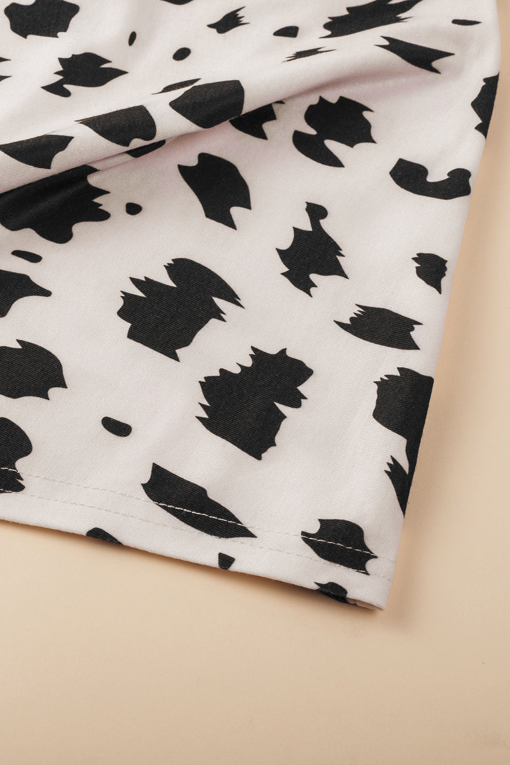 Khaki Leopard Batwing Sleeve Twist Cutout Back T-Shirt-8