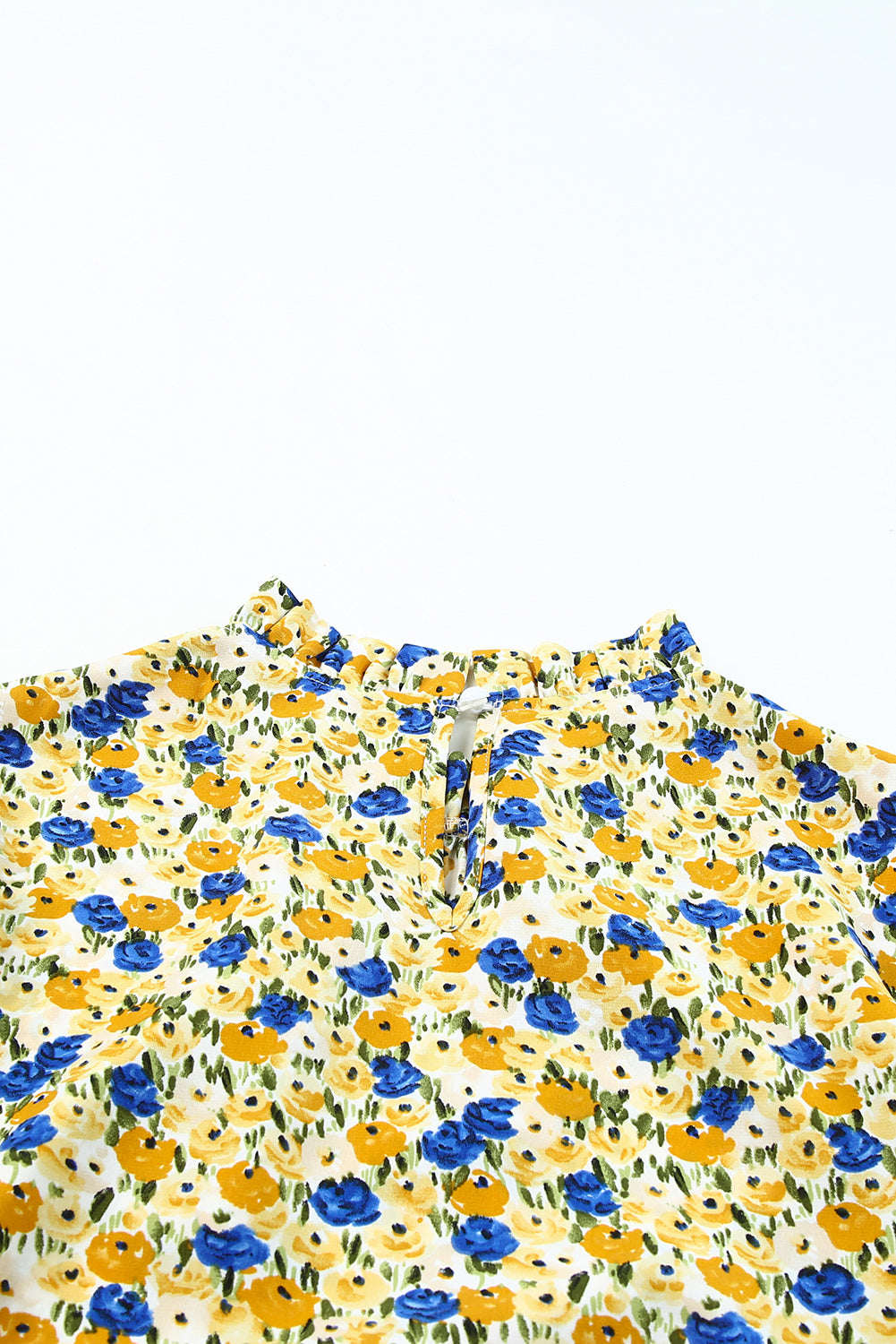 ΑΜΕΣΑ ΔΙΑΘΕΣΙΜΟ: κίτρινο φλοράλ κοντομάνικο boho μπλουζάκι MACIE YELLOW