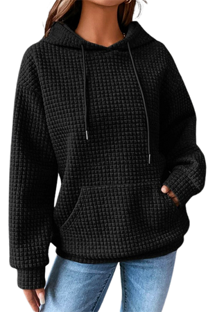 ΑΜΕΣΑ ΔΙΑΘΕΣΙΜΟ: μαύρο πουλόβερ με κουκούλα PAULENE BLACK