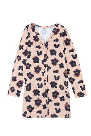 Leopard Printed Open Front Cardigan-11