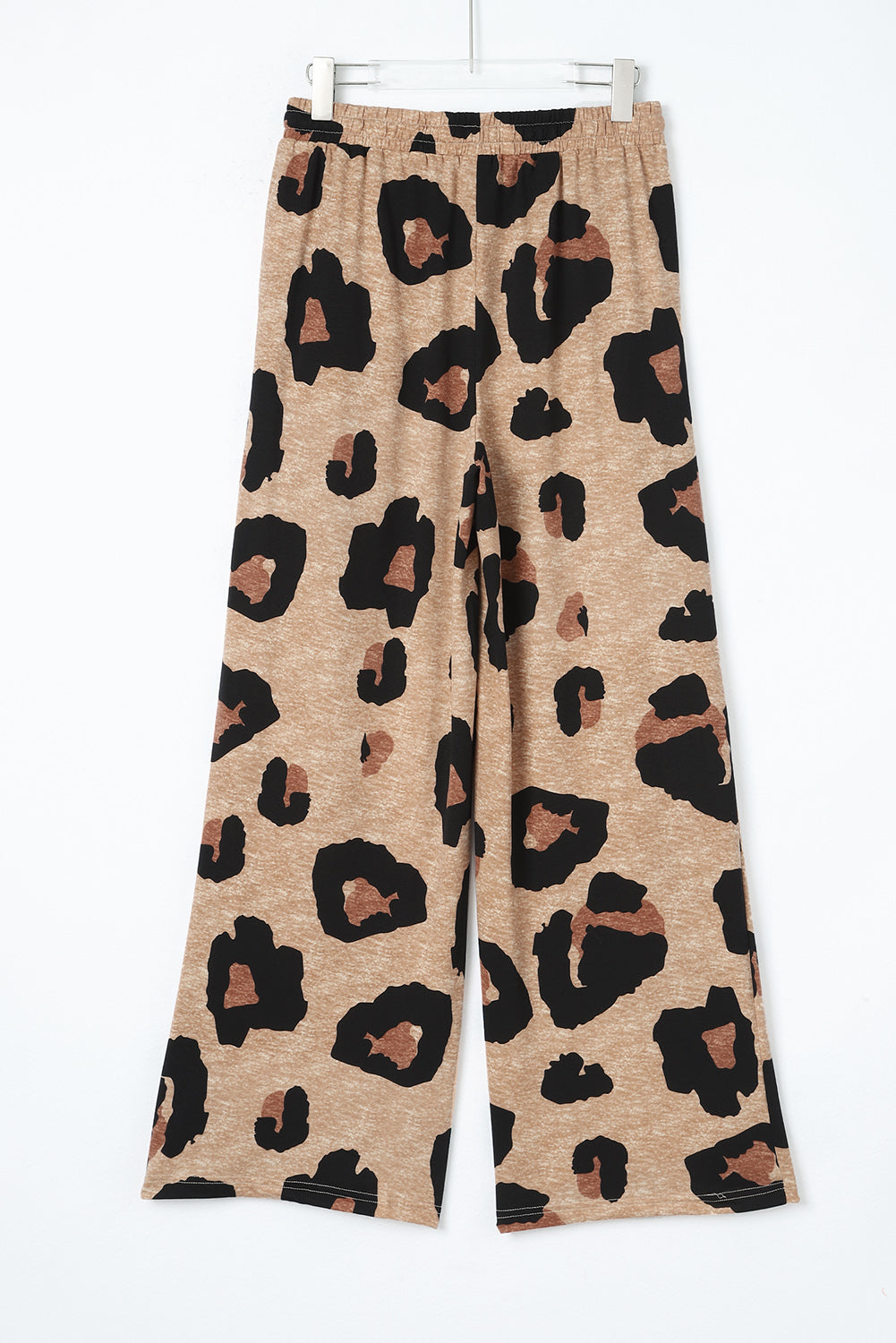 Leopard Drawstring Wide Leg Casual Pants-4