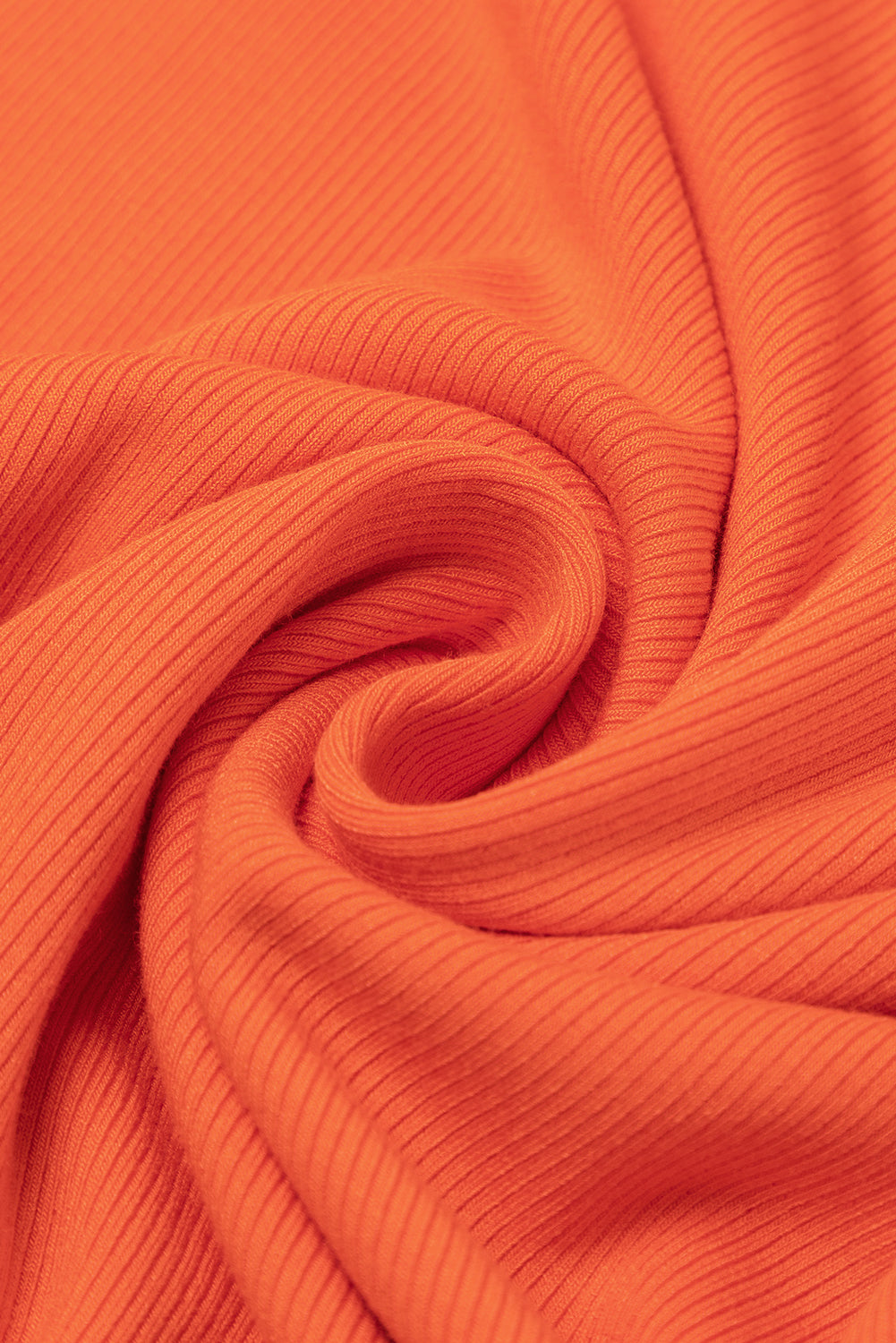 Orange Ribbed Knit Tiered Ruffled Sleeve Bodysuit-19