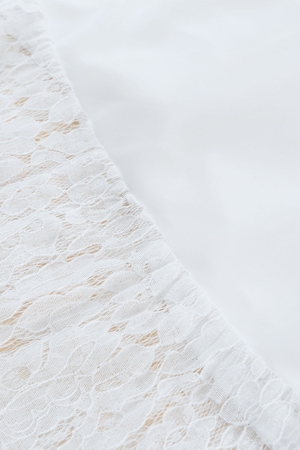 White Lace Crochet Patchwork Sleeveless Long Dress-7