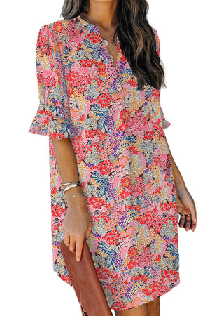 ΑΜΕΣΑ ΔΙΑΘΕΣΙΜΟ: χρωματιστό φλοράλ boho φόρεμα MARGARETTA