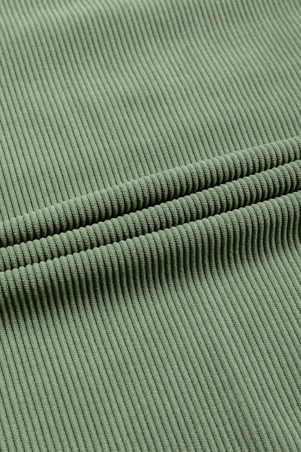 Green Ribbed Corded Oversized Sweatshirt-10