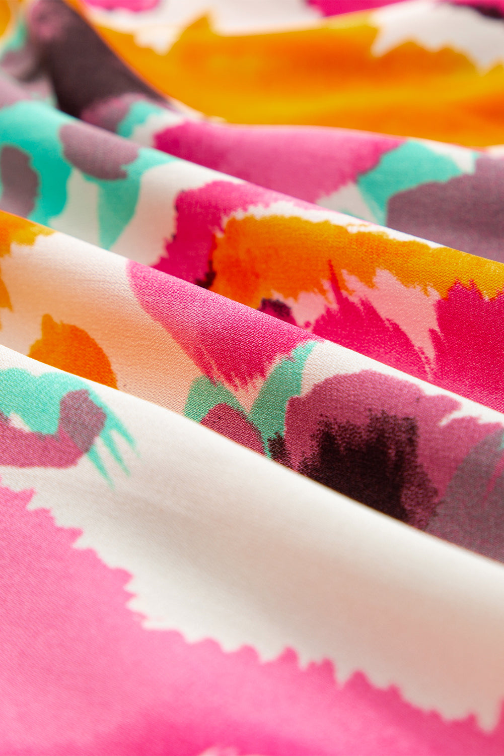 Pink Boho Tie-dye Print V Neck Maxi Dress-19
