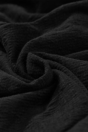 Black Shirred High Waist Sleeveless V Neck Jumpsuit-12