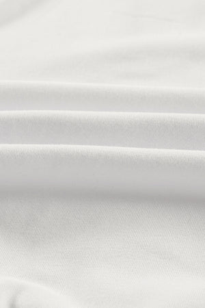 White Oversized Quarter-Zip Pullover Sweatshirt-11