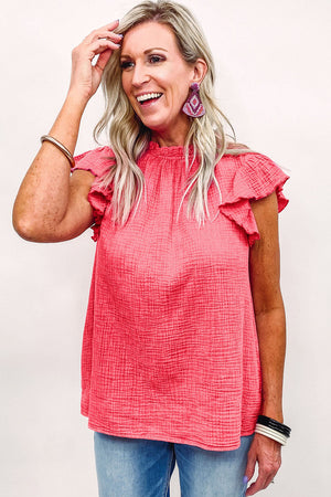ΑΜΕΣΑ ΔΙΑΘΕΣΙΜΟ: φούξια κοντομάνικο μπλουζάκι MCKENZIE ROSE
