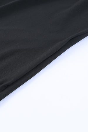 ΑΜΕΣΑ ΔΙΑΘΕΣΙΜΟ: μαύρο λεοπάρ κοντομάνικο t-shirt φόρεμα KENISHA
