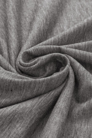Gray Crochet Lace Detail Oversized Tee-6