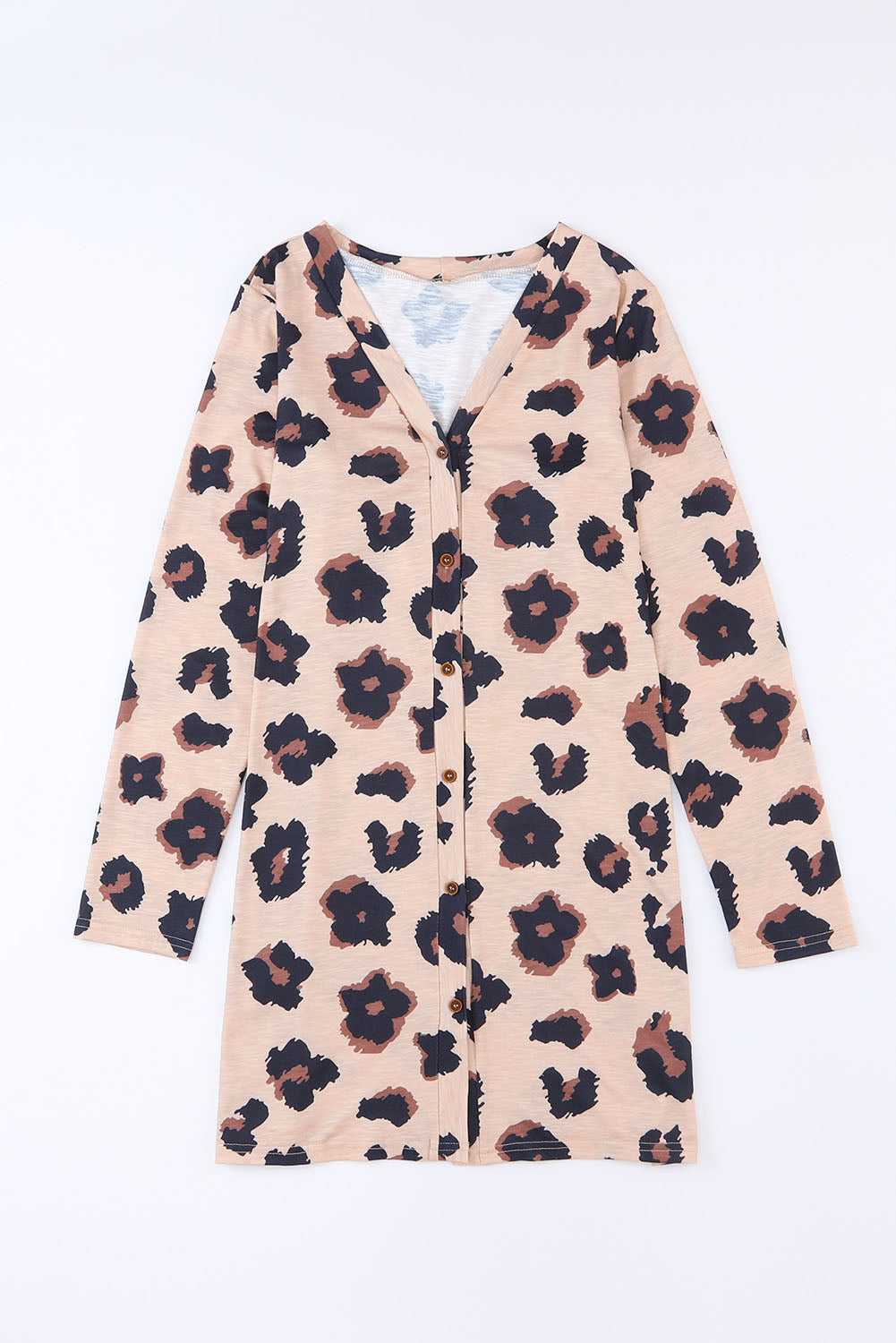 Leopard Printed Open Front Cardigan-5