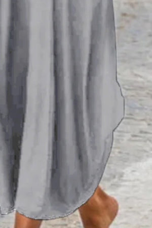 ΑΜΕΣΑ ΔΙΑΘΕΣΙΜΟ: γκρι κοντομάνικο φόρεμα GAYNELL