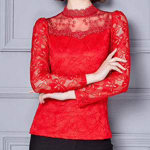 Μακρυμάνικη κόκκινη μπλούζα KATHY RED - Amely.gr - Γυναικεία ρούχα - Φορέματα, ολόσωμες φόρμες