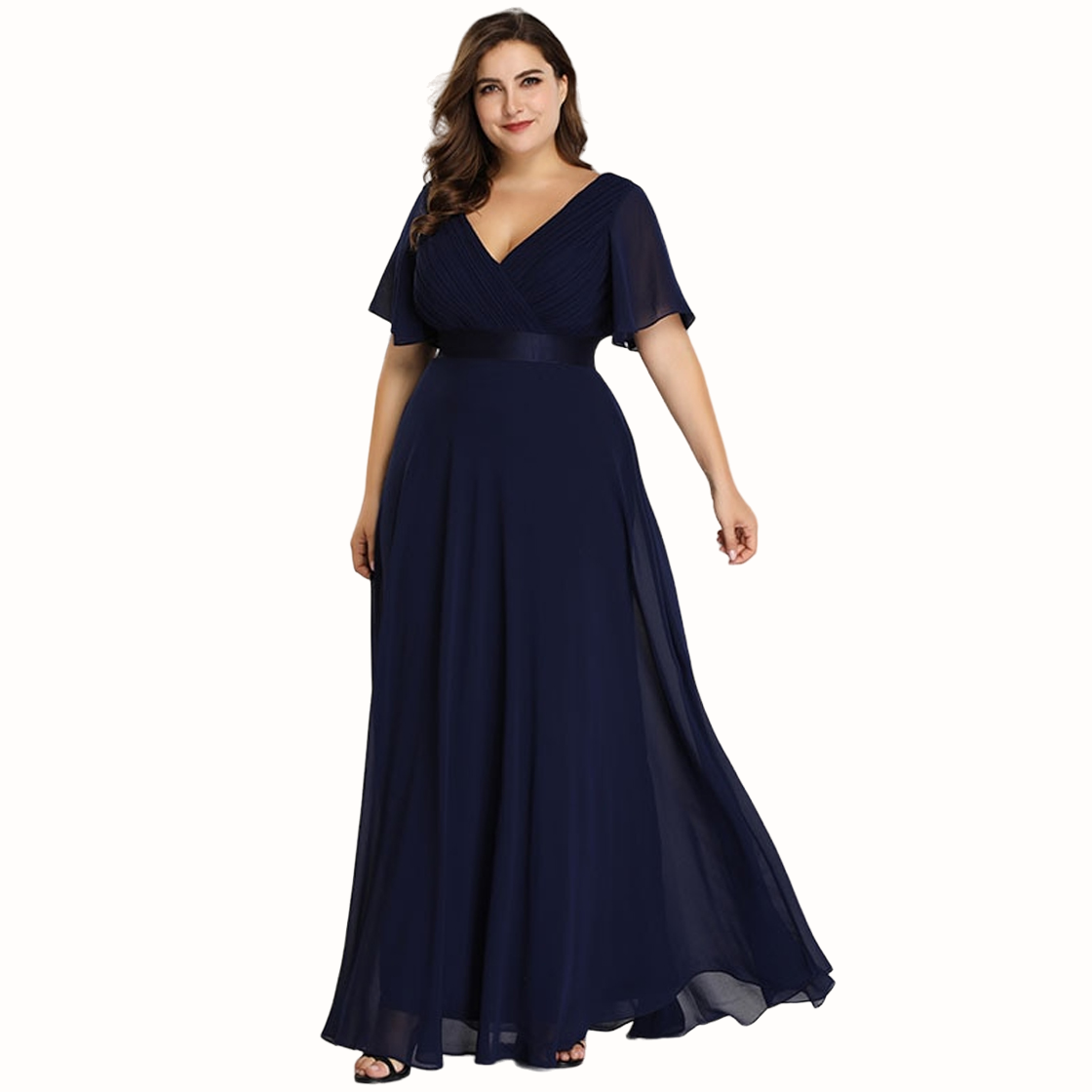 ΑΜΕΣΑ ΔΙΑΘΕΣΙΜΟ: Κοντομάνικο μακρύ μπλε φόρεμα TANYA NAVY (ΝΟΥΜΕΡΑ ΜΕΧΡΙ 7XL)
