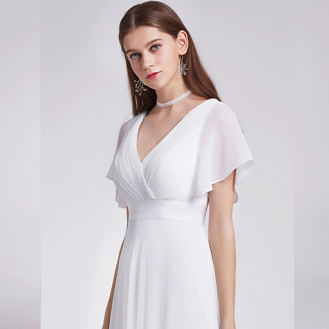 Κοντομάνικο μακρύ άσπρο φόρεμα TANYA WHITE (ΝΟΥΜΕΡΑ ΜΕΧΡΙ 7XL) - Amely.gr - Γυναικεία ρούχα - Φορέματα, ολόσωμες φόρμες