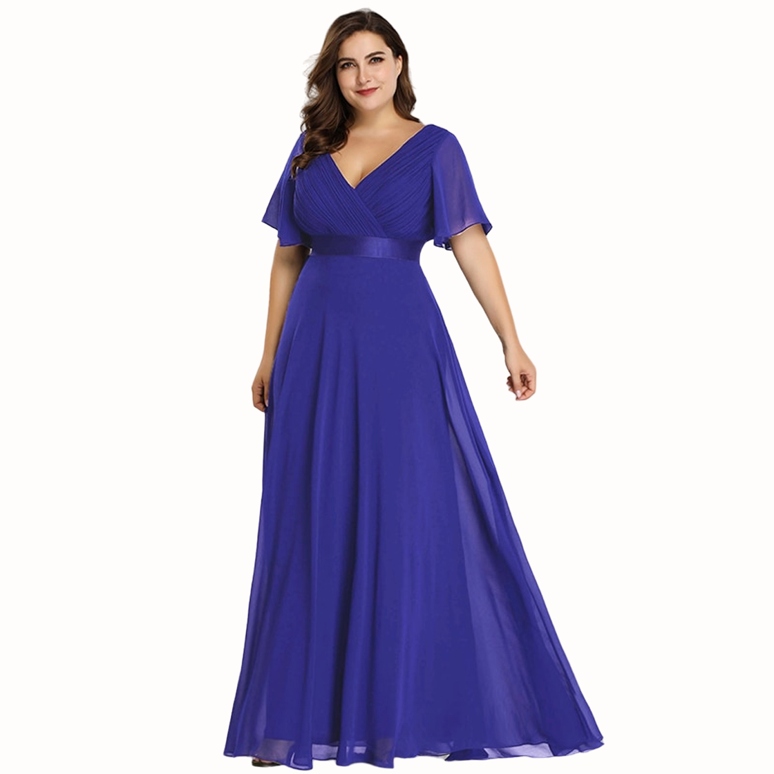 ΑΜΕΣΑ ΔΙΑΘΕΣΙΜΟ: Κοντομάνικο μακρύ μπλε φόρεμα TANYA BLUE (ΝΟΥΜΕΡΑ ΜΕΧΡΙ 7XL)