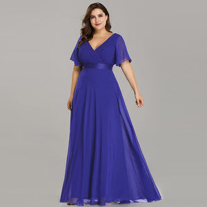 Κοντομάνικο μακρύ μπλε φόρεμα TANYA BLUE (ΝΟΥΜΕΡΑ ΜΕΧΡΙ 7XL) - Amely.gr - Γυναικεία ρούχα - Φορέματα, ολόσωμες φόρμες