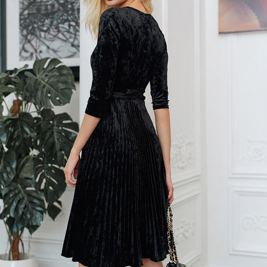 Μίντι μαύρο φόρεμα GENEVA BLACK - Amely.gr - Γυναικεία ρούχα - Φορέματα, ολόσωμες φόρμες