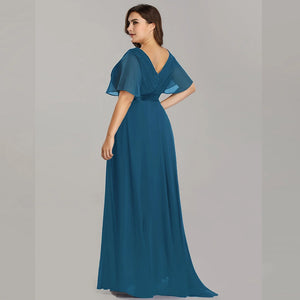Κοντομάνικο μακρύ φόρεμα TANYA TEAL (ΝΟΥΜΕΡΑ ΜΕΧΡΙ 7XL) - Amely.gr - Γυναικεία ρούχα - Φορέματα, ολόσωμες φόρμες