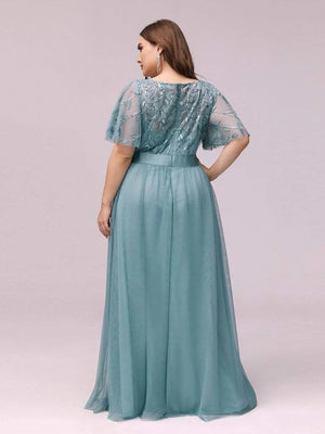 ΑΜΕΣΑ ΔΙΑΘΕΣΙΜΟ: Κοντομάνικο μακρύ φόρεμα ANGIE MINT (ΝΟΥΜΕΡΑ ΜΕΧΡΙ 7XL - EU58)