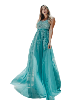 ΑΜΕΣΑ ΔΙΑΘΕΣΙΜΟ: Αμάνικο μάξι φόρεμα PERLA TURQ (ΝΟΥΜΕΡΑ ΜΕΧΡΙ EU54)