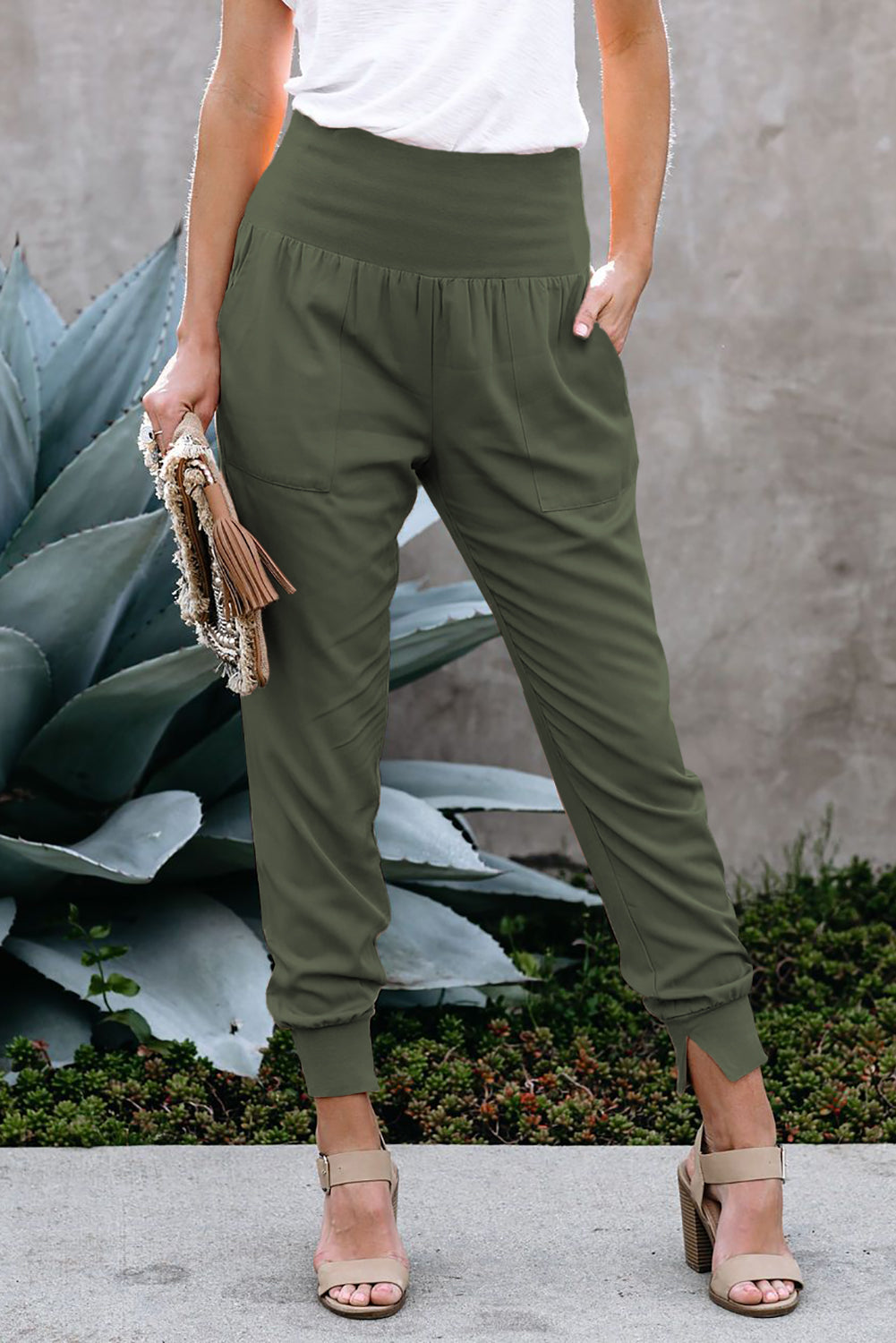 ΑΜΕΣΑ ΔΙΑΘΕΣΙΜΟ: πράσινο παντελόνι με τσέπες ISABELL GREEN