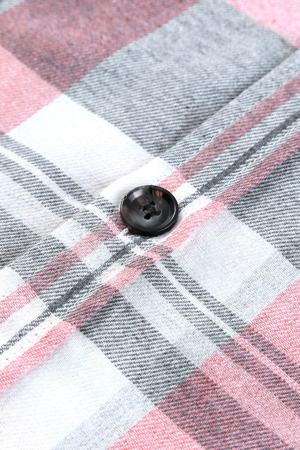 Pink Plaid Button Up Patch Pocket Shirt-11